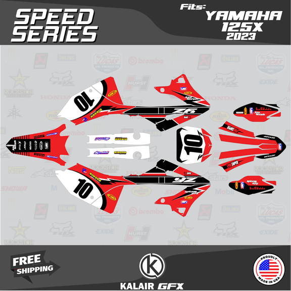 Kalair GFX Graphics Kit for Yamaha 2-stroke Enduro YZ 125X (2023) Speed Series