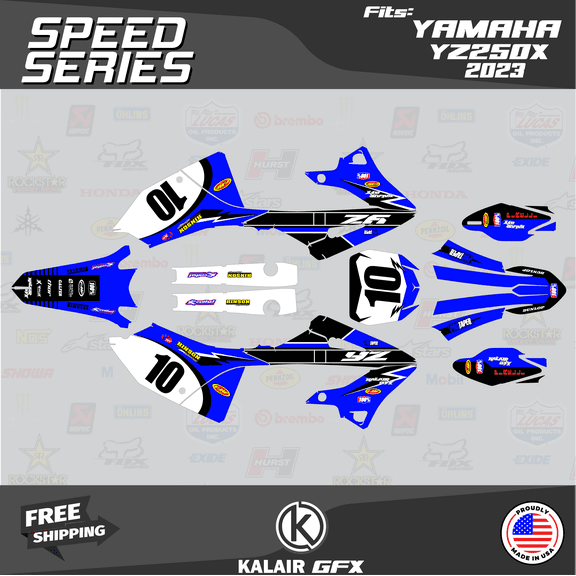 Kalair GFX Graphics Kit for Yamaha 2-stroke Enduro YZ 250X (2023) Speed Series