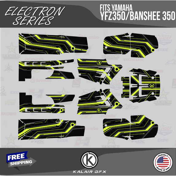 Kalair GFX Graphics Kit for Yamaha ATV BANSHEE 350 (2001-2012) Electron Series