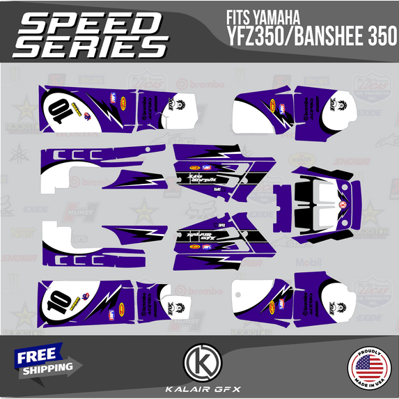 Kalair GFX Graphics Kit for Yamaha ATV BANSHEE 350 (2001-2012) Speed Series