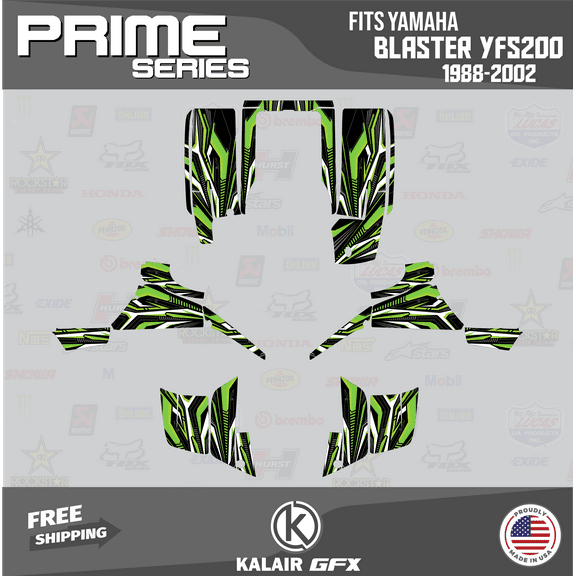 Kalair GFX Graphics Kit for Yamaha ATV BLASTER YFS 200 (1988-2002) Prime Series