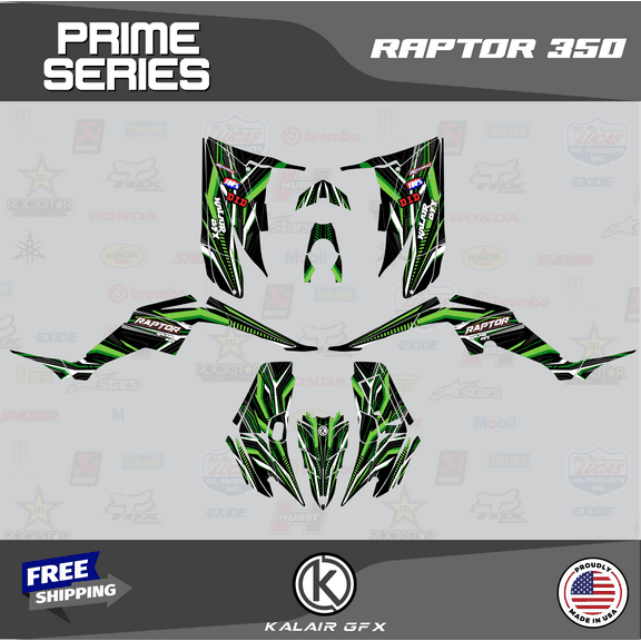Kalair GFX Graphics Kit for Yamaha ATV RAPTOR 350 (All Years) Prime Series