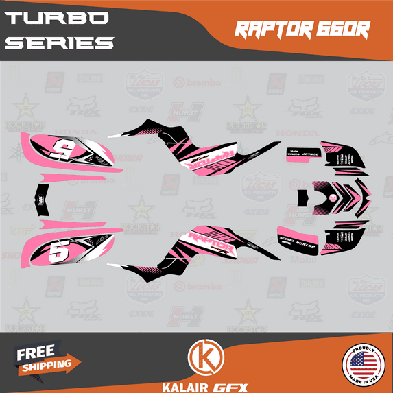 Kalair GFX Graphics Kit for Yamaha ATV RAPTOR 660 (2001-2005) Turbo Series