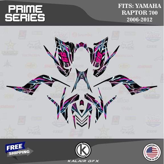 Kalair GFX Graphics Kit for Yamaha ATV RAPTOR 700 Prime Series