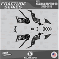 thumbnail image 1 of Kalair GFX Graphics Kit for Yamaha ATV RAPTOR 90 (2009-2015) Fracture Series, 1 of 5