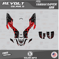 thumbnail image 1 of Kalair GFX Graphics Kit for Yamaha ATV Raptor 125 (All Years) Revolt Series, 1 of 5