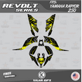 thumbnail image 1 of Kalair GFX Graphics Kit for Yamaha ATV Raptor 250 (All Years) Revolt Series, 1 of 5