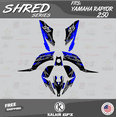 thumbnail image 1 of Kalair GFX Graphics Kit for Yamaha ATV Raptor 250 (All Years) Shred Series, 1 of 5