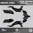 thumbnail image 1 of Kalair GFX Graphics Kit for Yamaha ATV YFZ 450 Carburator (2004-2008) Division Series, 1 of 5