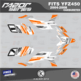 thumbnail image 1 of Kalair GFX Graphics Kit for Yamaha ATV YFZ 450 Carburator (2004-2008) Razor Series, 1 of 5