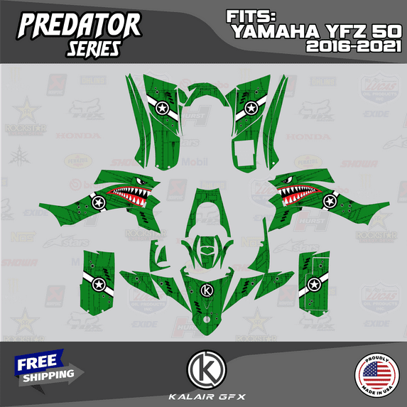 Kalair GFX Graphics Kit for Yamaha ATV YFZ 50 (All Years) Predator Series