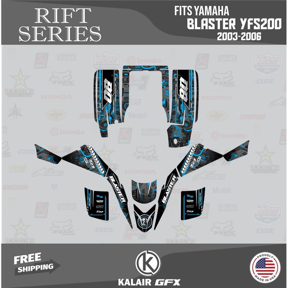 Kalair GFX Graphics Kit for Yamaha Blaster YFS200 Rift Series