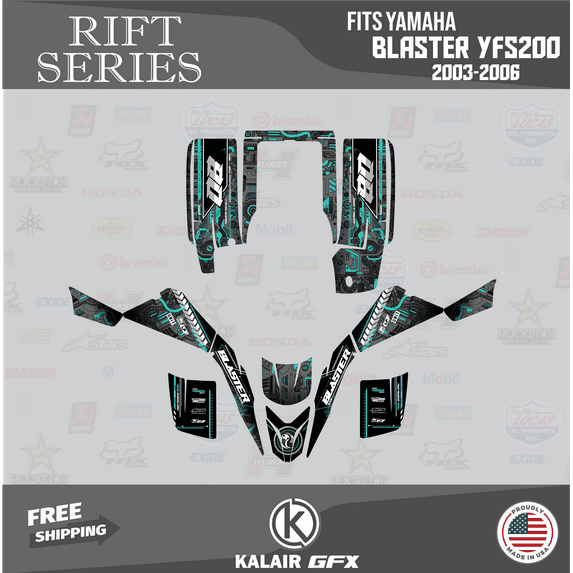 Kalair GFX Graphics Kit for Yamaha Blaster YFS200 Rift Series