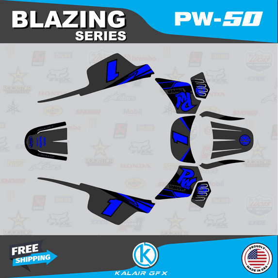 Kalair GFX Graphics Kit for Yamaha PW50 (All Years) Blazing Series