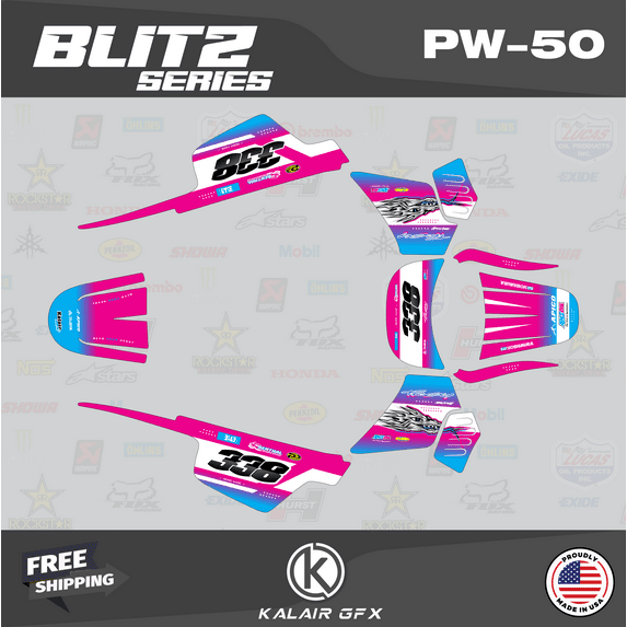 Kalair GFX Graphics Kit for Yamaha PW50 (All Years) Blitz Series
