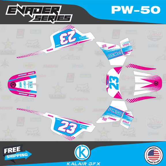 Kalair GFX Graphics Kit for Yamaha PW50 (All Years) Evader Series