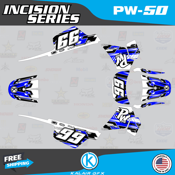 Kalair GFX Graphics Kit for Yamaha PW50 (All Years) Incision Series