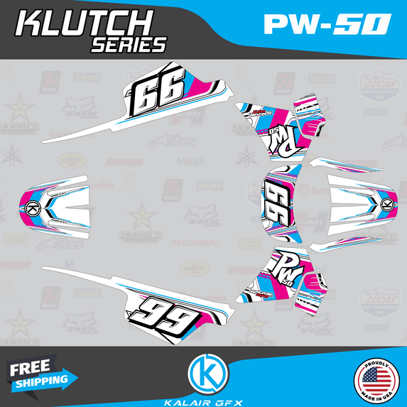 Kalair GFX Graphics Kit for Yamaha PW50 (All Years) Klutch Series