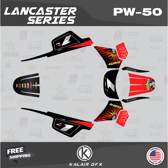 Kalair GFX Graphics Kit for Yamaha PW50 (All Years) Lancaster Series