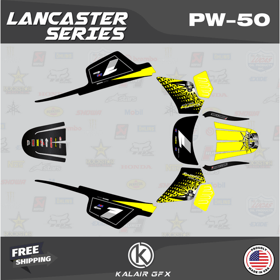 Kalair GFX Graphics Kit for Yamaha PW50 (All Years) Lancaster Series