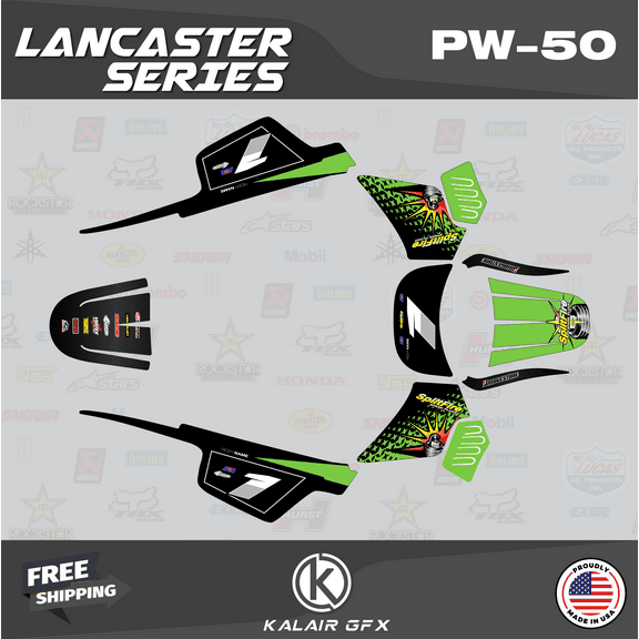 Kalair GFX Graphics Kit for Yamaha PW50 (All Years) Lancaster Series