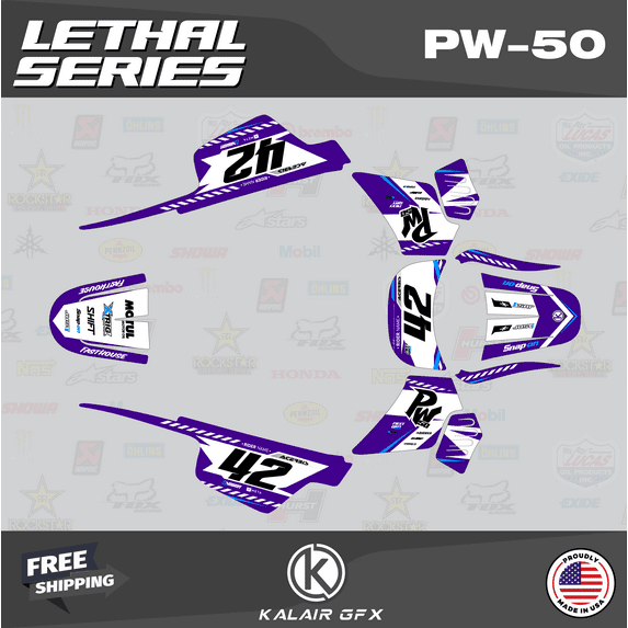 Kalair GFX Graphics Kit for Yamaha PW50 (All Years) Lethal Series