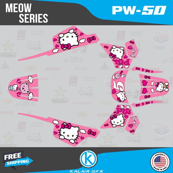 Kalair GFX Graphics Kit for Yamaha PW50 (All Years) Meow Series