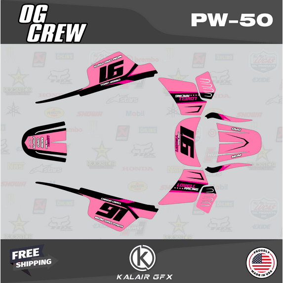 Kalair GFX Graphics Kit for Yamaha PW50 (All Years) Ogcrew Series