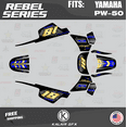 thumbnail image 1 of Kalair GFX Graphics Kit for Yamaha PW50 (All Years) Rebel Series, 1 of 5