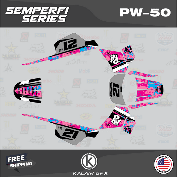 Kalair GFX Graphics Kit for Yamaha PW50 (All Years) Semperfi Series
