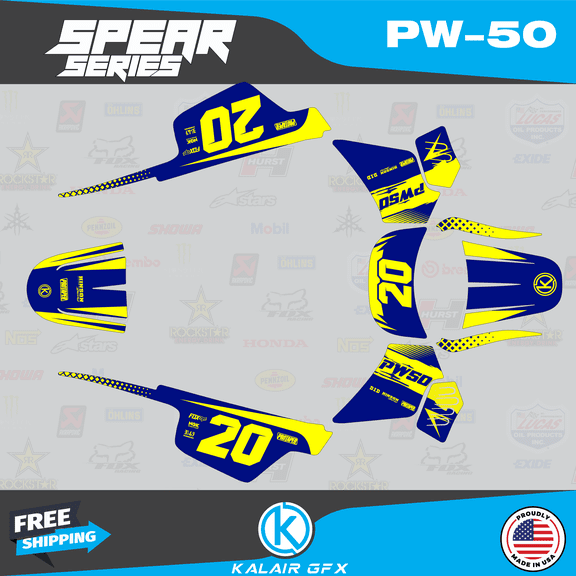Kalair GFX Graphics Kit for Yamaha PW50 (All Years) Spear Series