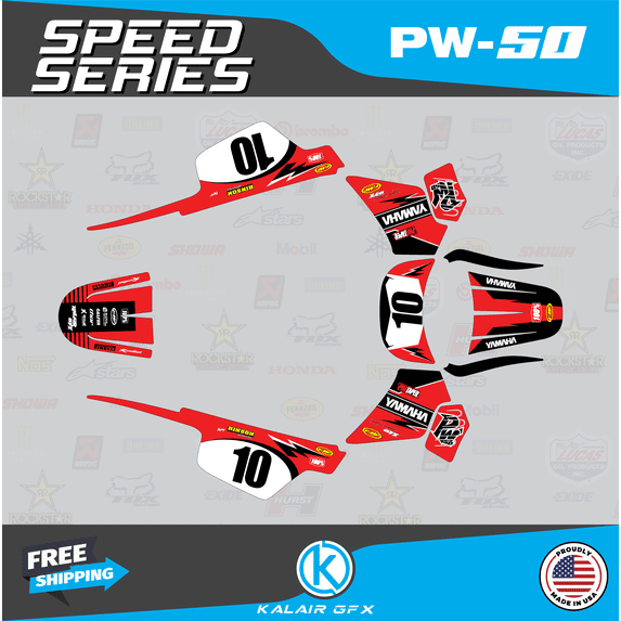 Kalair GFX Graphics Kit for Yamaha PW50 (All Years) Speed Series