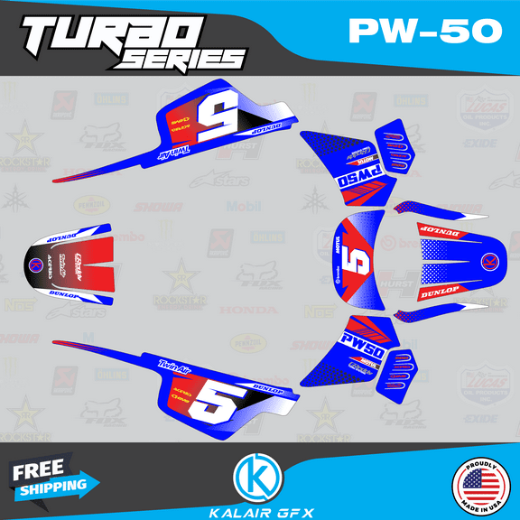 Kalair GFX Graphics Kit for Yamaha PW50 (All Years) Turbo Series