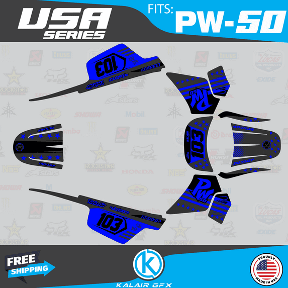 Kalair GFX Graphics Kit for Yamaha PW50 (All Years) Usa Series