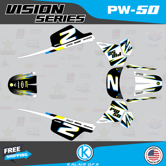 Kalair GFX Graphics Kit for Yamaha PW50 (All Years) Vision Series