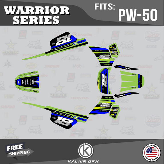 Kalair GFX Graphics Kit for Yamaha PW50 (All Years) Warrior Series