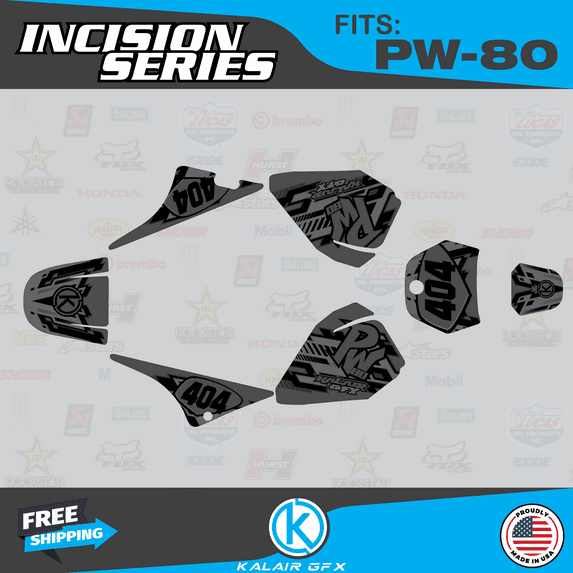 Kalair GFX Graphics Kit for Yamaha PW80 (1990-2008) Incision Series