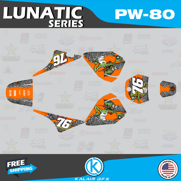 Kalair GFX Graphics Kit for Yamaha PW80 (1990-2008) Lunatic Series
