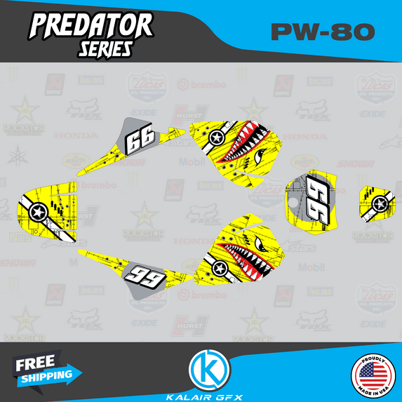 Kalair GFX Graphics Kit for Yamaha PW80 (1990-2008) Predator Series