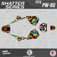 thumbnail image 1 of Kalair GFX Graphics Kit for Yamaha PW80 (1990-2008) Shatter Series, 1 of 5