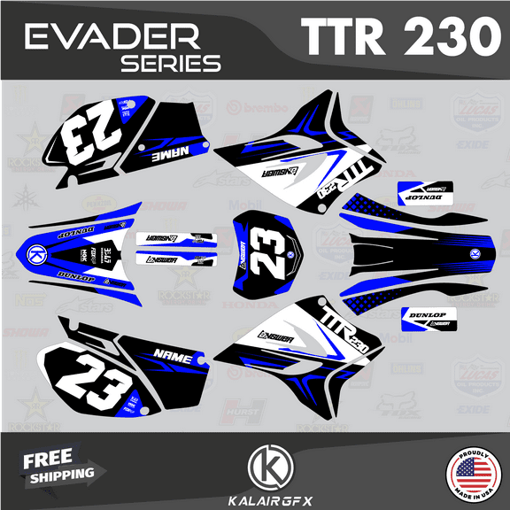 Kalair GFX Graphics Kit for Yamaha TT-R230 (2005-2023) Evader Series