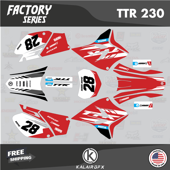 Kalair GFX Graphics Kit for Yamaha TT-R230 (2005-2023) Factory Series