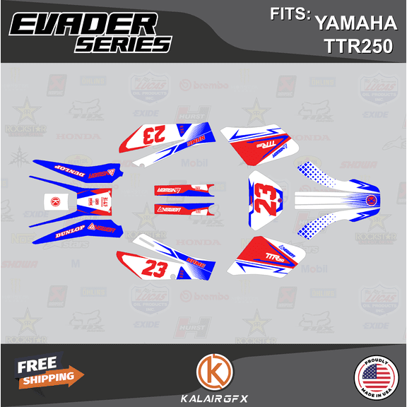 Kalair GFX Graphics Kit for Yamaha TTR 250 (1999-2006) Evader Series