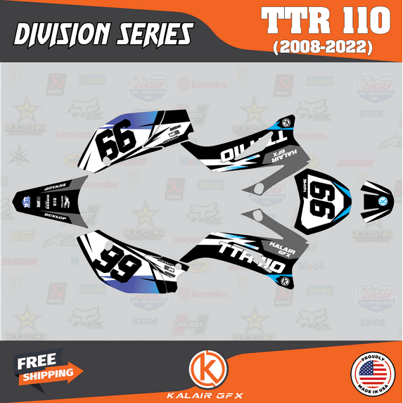 Kalair GFX Graphics Kit for Yamaha TTR110 (2008-2023) Division Series