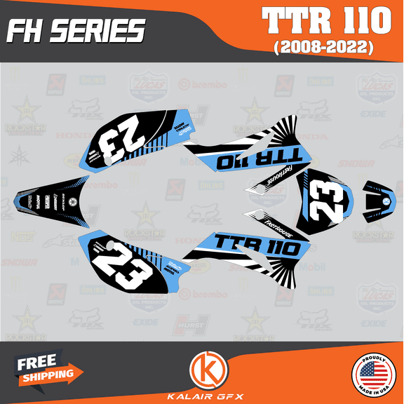 Kalair GFX Graphics Kit for Yamaha TTR110 (2008-2023) Fh Series