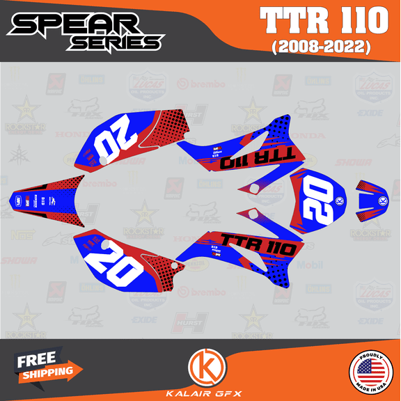 Kalair GFX Graphics Kit for Yamaha TTR110 (2008-2023) Spear Series