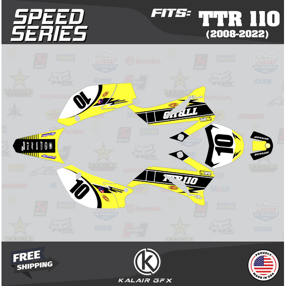 Kalair GFX Graphics Kit for Yamaha TTR110 (2008-2023) Speed Series