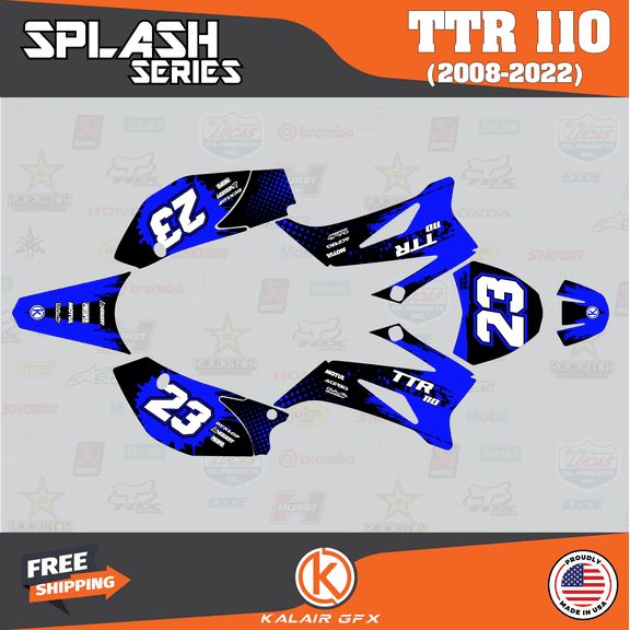 Kalair GFX Graphics Kit for Yamaha TTR110 (2008-2023) Splash Series