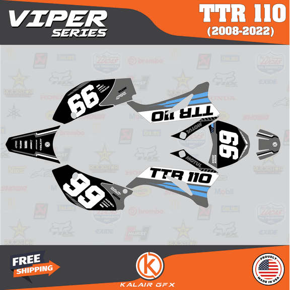 Kalair GFX Graphics Kit for Yamaha TTR110 (2008-2023) Viper Series