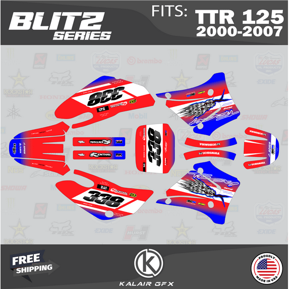 Kalair GFX Graphics Kit for Yamaha TTR125 (2000-2007) Blitz Series